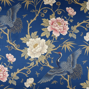 Azure 19th Century Chinoiseire in Gold Leaf